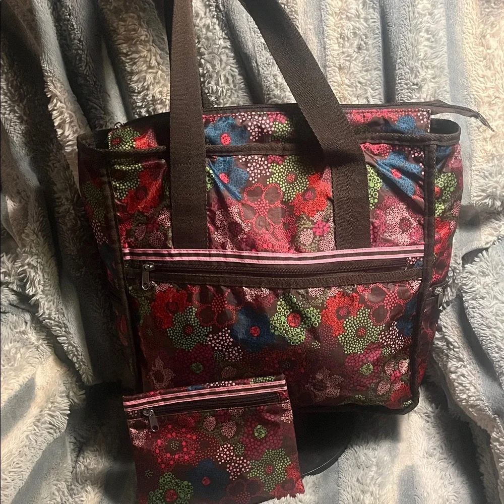 Floral Multi-Color Tote Bag Set - Picture 2 of 7